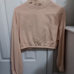 SHEIN Pale Yellow Long Sleeve Crop Top